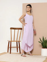 Lavender Gotta Patti Kurta with Palazzos & With Dupatta-AHKUDUPZ-COMBO-587-ICH
